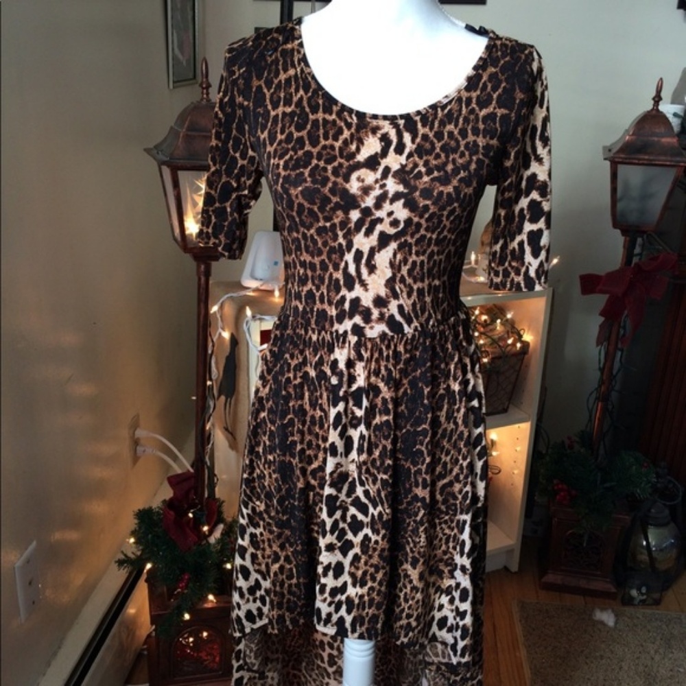 Forever 21 Leopard Animal Print Hi-Lo Dress